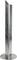 Metallic aluminium post with a rectangular cross-section, mounted on a circular base.