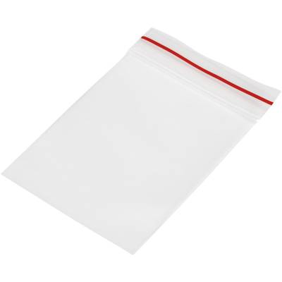 Grip seal bag w/o write-on panel (W x H) 40 mm x 60 mm Transparent Polyethylene (PE) 