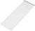 Transparent plastic bag with a red sealing strip, lying flat on a white background.