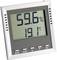 A digital thermometer-hygrometer displays 59.6% humidity and 19.1°C temperature.