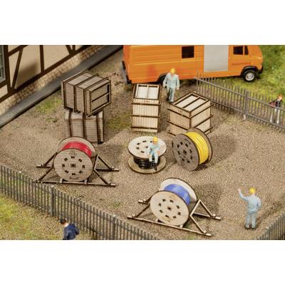 Faller 180617 H0 Transportkisten und Leitungsrollen Assembly kit