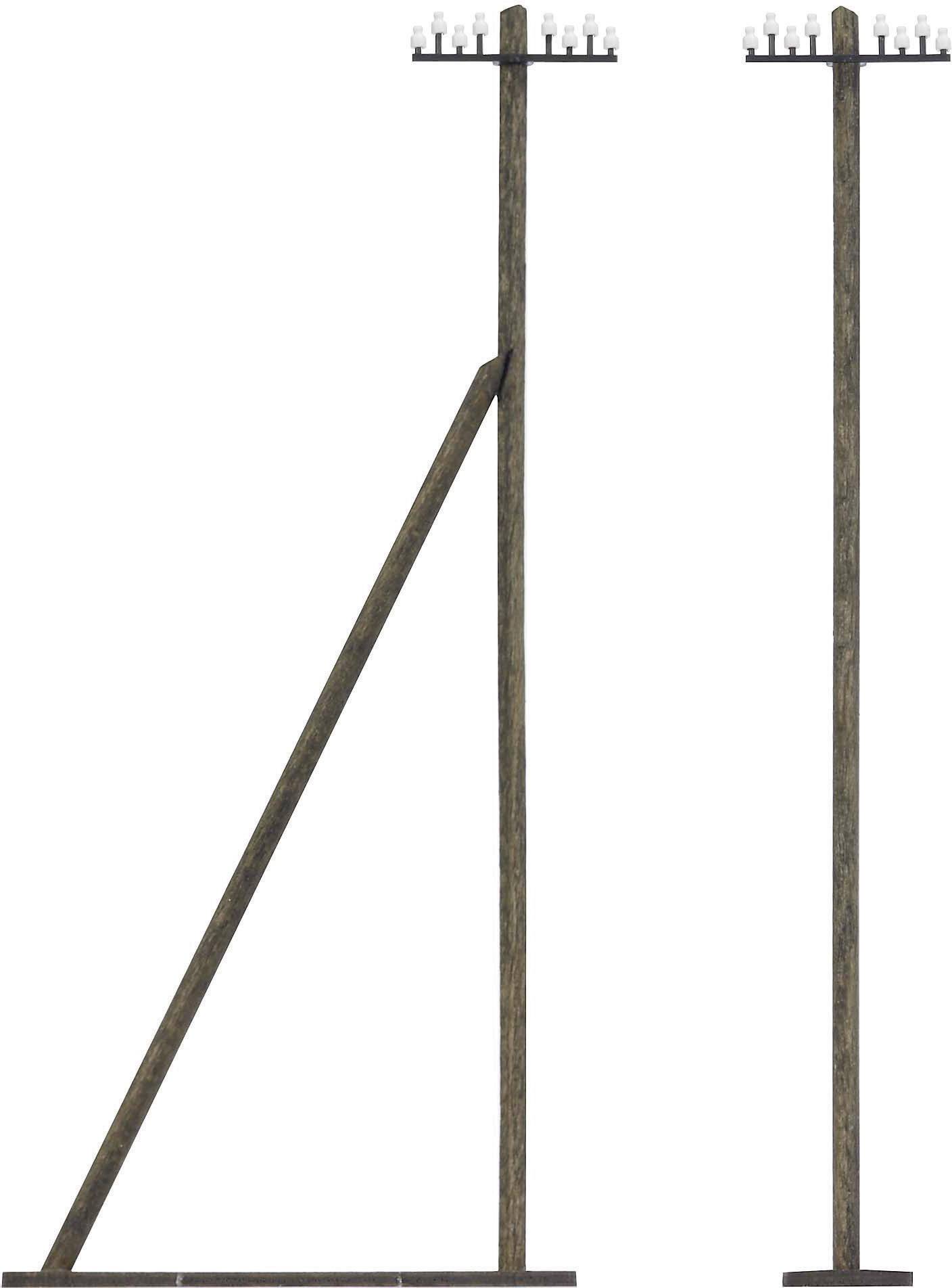 Busch 1499 H0 8 telegraph poles Assembly kit-0