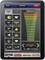 'Train control panel with speed display up to 230 km/h, buttons for lights and functions, train type ÖBB 1116 Railjet.'