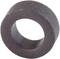 Black ferrite core ring made of solid material, used for electromagnetic shielding in electronic circuits.