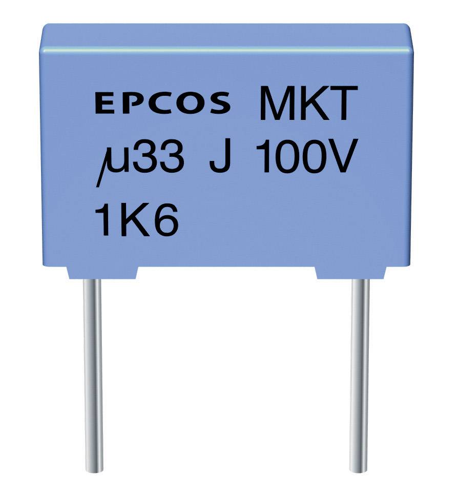 TDK B32520-C225-K 1 pc(s) MKT thin film capacitor Radial lead 2.2 µF 63 V DC 10 % 7.5 mm (L x W x H) 10 x 6 x 12 mm