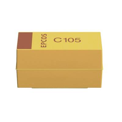 Yellow box with the inscription "EPCOS C105" in red text. Electronic component, possibly a capacitor or resistor.