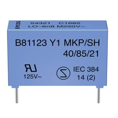 TDK B81123C1222M Y1 suppression capacitor Radial lead 2.2 nF 250 V AC  1 pc(s) 