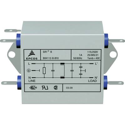 TDK B84112BB30 EMI filter flame retardant 250 V AC 3 A 10 mH (L x W x H) 76.5 x 45 x 28.6 mm 1 pc(s) 