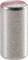 A cylindrical, metallic shiny magnet with a red marking at one end, standing upright.