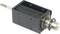 Rectangular electromagnet with a black metal casing, visible winding, and plunger. Used to generate linear motion.
