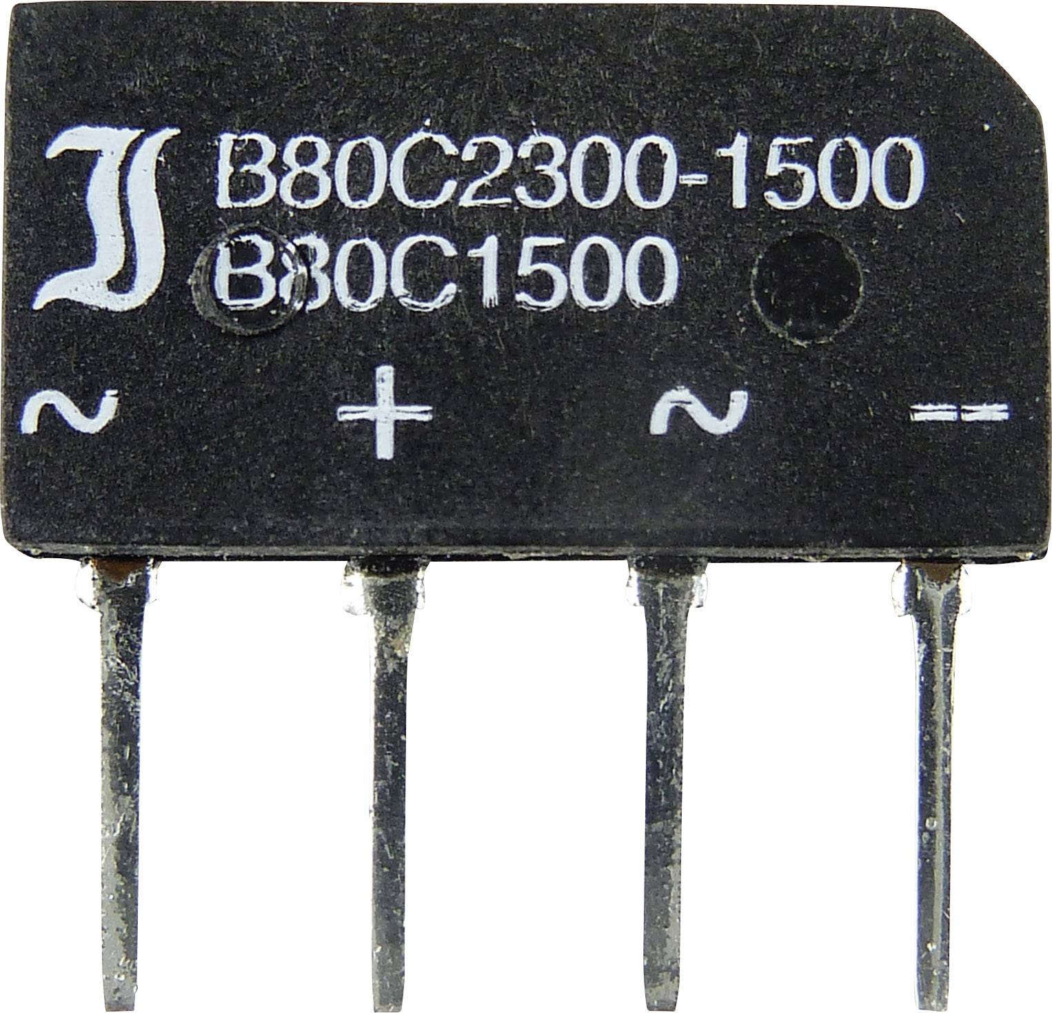 TRU COMPONENTS TC-B40C1500B Diode bridge SIL 4 80 V 2.3 A 1-phase