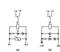 'Circuit diagram with two circuits: On the left, AC with relay and resistor, on the right, DC with diode. Connections and components marked.'