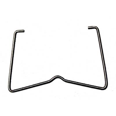 A curved wire shaped like an upward-opening, stylised 'W' or two interconnected hooks.