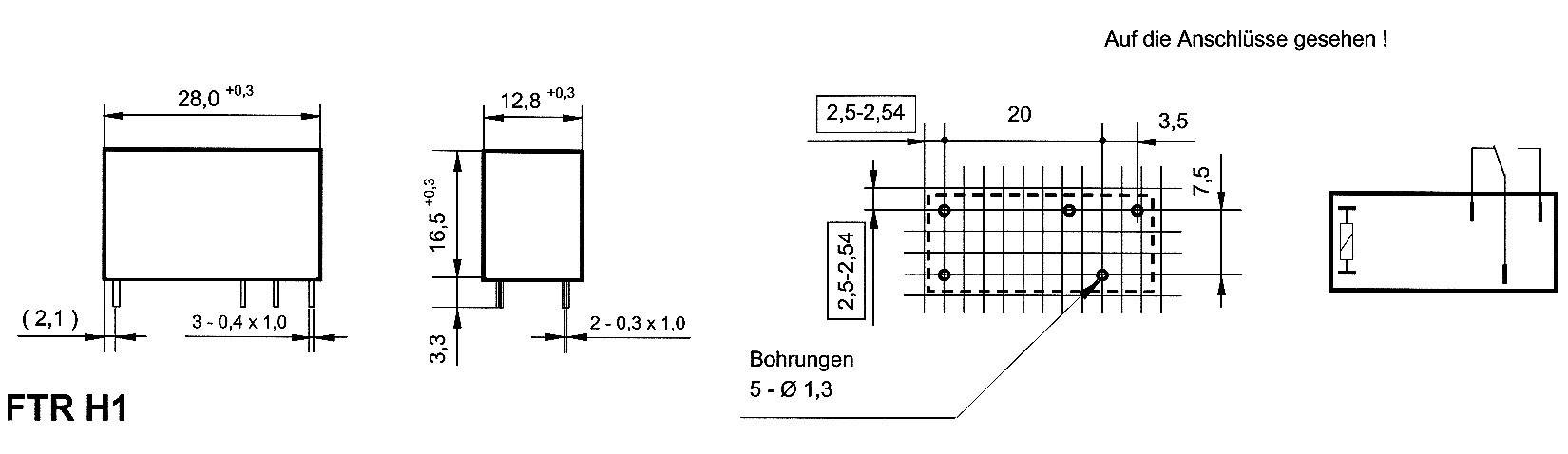 Takamisawa FTR-H1 CD 024 PCB relay 24 V DC 10 A 1 change-over 1 pc(s)-1