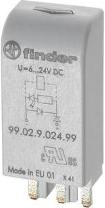 Finder Plug-in module + LED, + flyback diode 99.02.9.024.99 Colours (LEDs): Green Compatible with (type): Finder 90.02, Finder 90.03, Finder 92.03, Finder 94.03, Finder 94.04, Finder 95.05, Finder 96.02, Finder 96.04  1 pc(s)