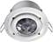 Round ceiling motion sensor in white with sensor lenses in the centre. Ideal for detecting movement in indoor spaces.