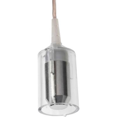 Small cylindrical electric motor in a transparent casing, with visible copper wires, for use in electronic devices.