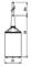 A technical diagram shows a cylindrical object with a total height of 64 units and a width of 23 units.
