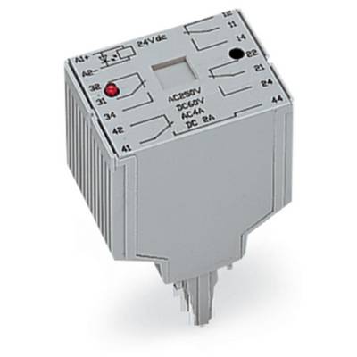 'Relay with multiple terminals, indicator light and labelling AC/DC 250V, 2A.'