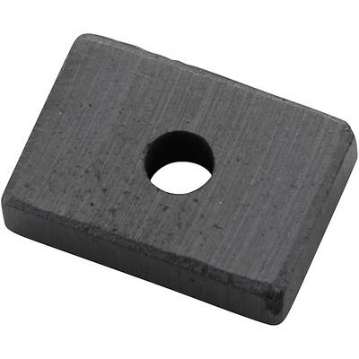Rectangular magnet with a central hole.
