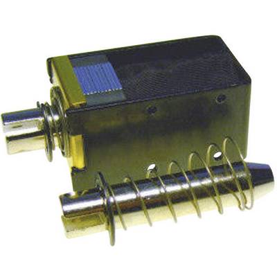 An electromagnetic linear drive with a spring, shown in two positions, demonstrates the mechanism for generating linear motion.