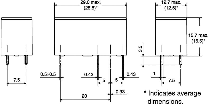 Omron G5RL-1-E-HR 5 VDC PCB relay 5 V DC 16 A 1 change-over 1 pc(s)-1