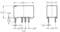 Technical drawing of two rectangular electronic components with dimensions. Left: 14.8 x 9.2 mm, right: 7.3 x 5 mm.