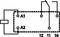 'Circuit diagram of an electronic component with two inputs A1 and A2, connected to terminals 11, 12 and 14.'