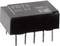 Black relay module with 'FRT5 DC 5V' inscription, six metal pins on the underside, for electronic circuits.
