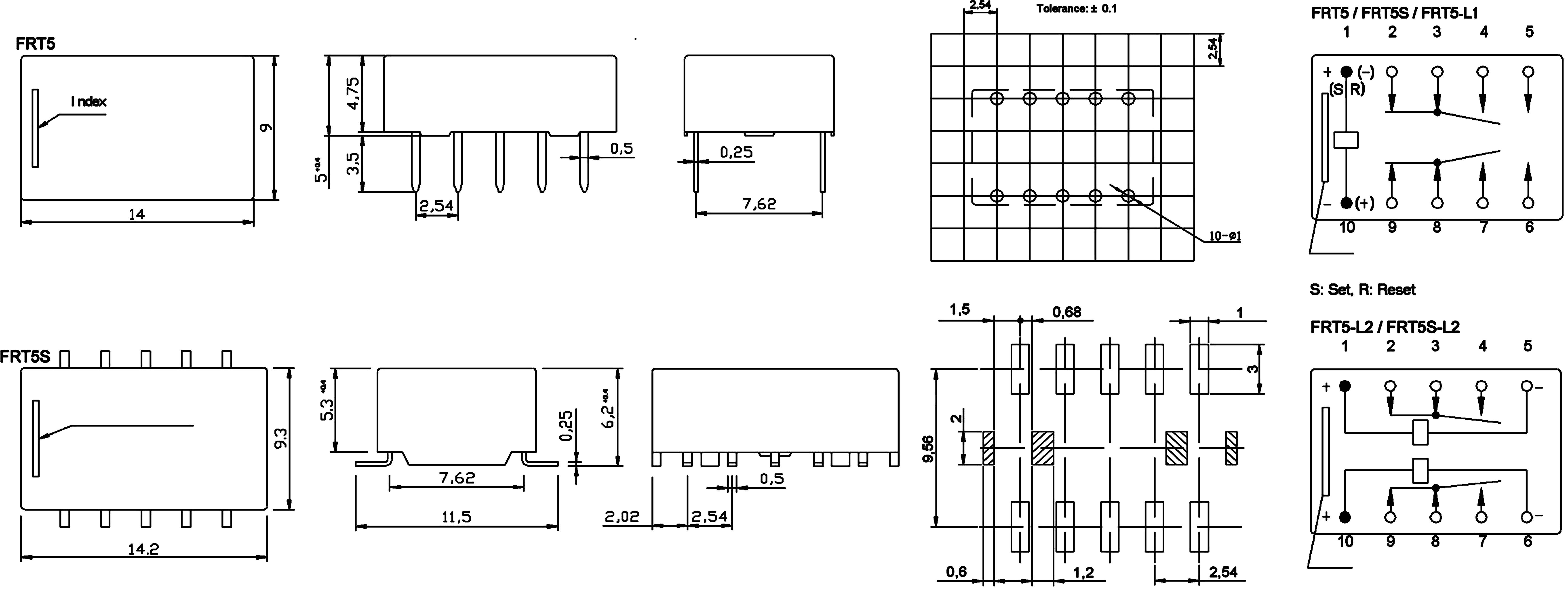 FiC FRT5DC05V PCB relay 5 V DC 1 A 2 changeovers 1 pc(s)