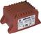 Red transformer with the label 'WEISS Ltd', voltage 230 V, output 6 V, power 16 VA. Used in electrical devices.