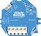 Blue Eltako ESR61M relay with various connection terminals and technical specifications, suitable for 8-230V operating voltage.