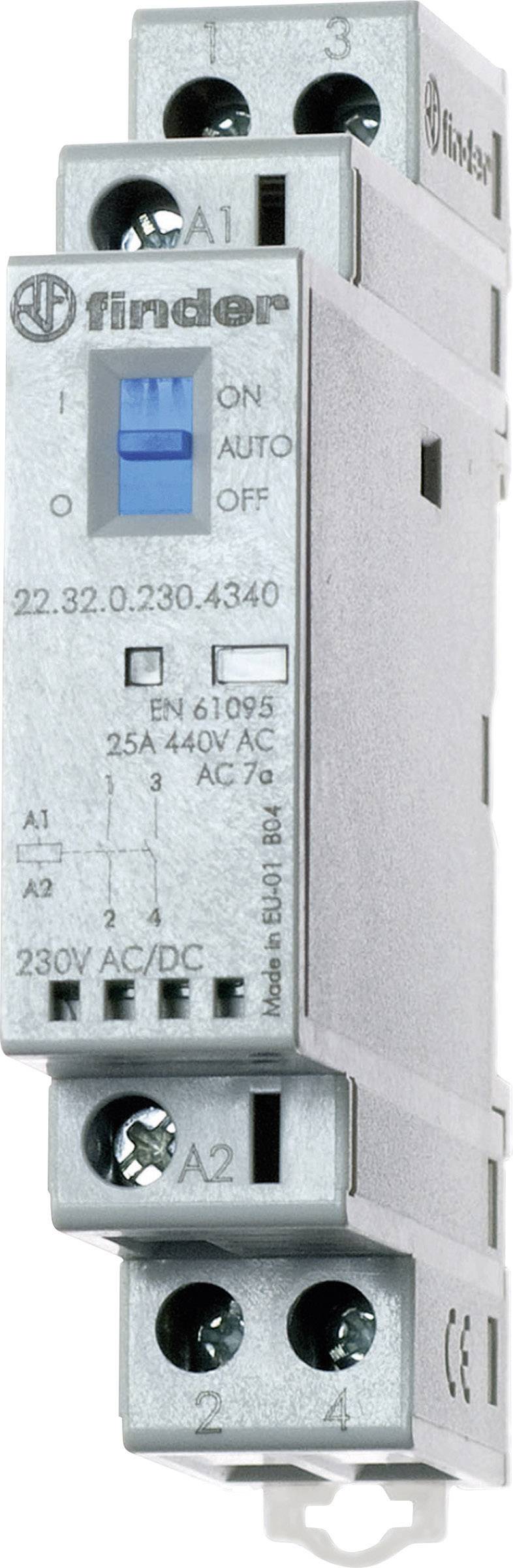 Finder 22.32.0.024.1440 Contactor 2 breakers 24 V DC, 24 V AC 25 A 1 pc(s)