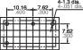 Blueprint shows rectangular grid pattern with dimensions: 10.16 x 7.62 cm. Markings and labels for drill holes and spacing.