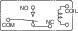 Relay Circuit Diagram: Shows contacts 'COM', 'NO', 'NC', symbolising open and closed electrical circuits with an LED indicator.