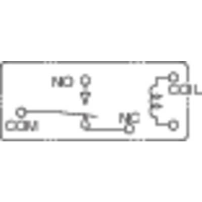Relay Circuit Diagram: Shows contacts 'COM', 'NO', 'NC', symbolising open and closed electrical circuits with an LED indicator.