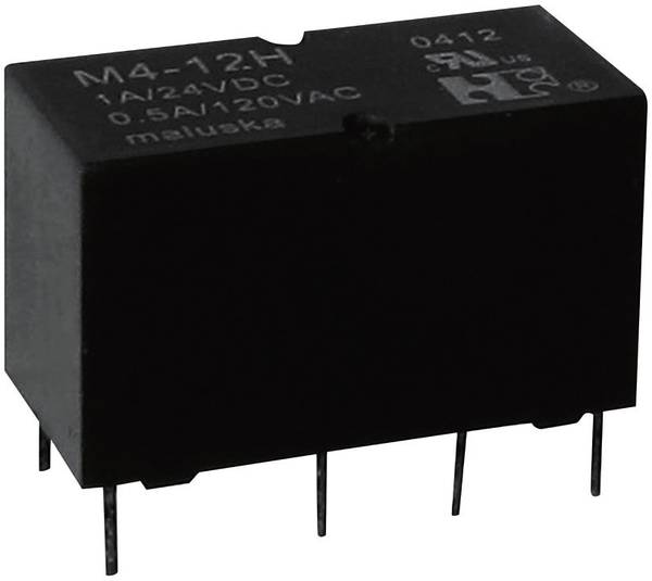 M4-12H PCB relay 12 V DC 1 A 2 change-overs 1 pc(s)