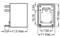 Technical drawing of an electrical component with dimensions: width 11.5 mm, height 16 mm. Hole positions and spacing indicated.