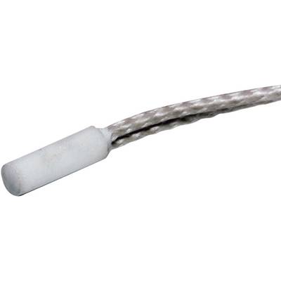 'A white temperature sensor with an insulated cable, suitable for use in technical applications for precise measurement.'