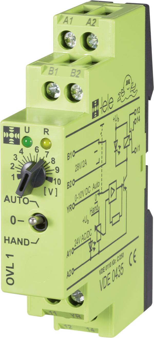 tele OVL1 24 V/AC/DC 0 - 10 V Crossbar switch 24 V DC, 24 V AC 5 A 1 change-over 1 pc(s)