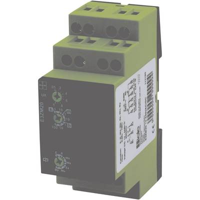 A green electronic device with multiple adjustment knobs and connection options, likely a timer switch or relay.
