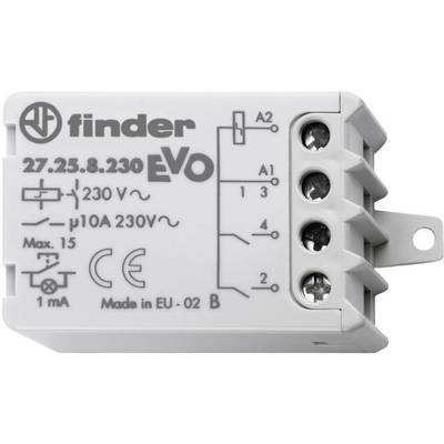 Impulse changeover switch Flush mount Finder 27.25.8.230.0000 2 makers 230 V AC 10 A 2300 VA  1 pc(s) 