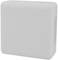 A grey, square foam block with rounded edges, possibly a cushion or pad.