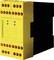 Yellow safety relay with multiple slots, marked with 'CONTRINEX', for industrial control applications.