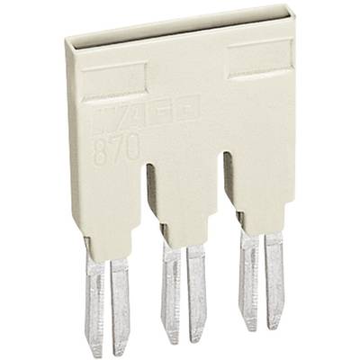 A grey circuit breaker adapter with three metal pins, used for electrical connection in control panels or devices.