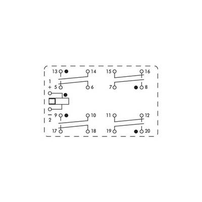Electrical Circuit: 20 numbered points, switches and connections. Shows the connections and arrangement of electrical components.