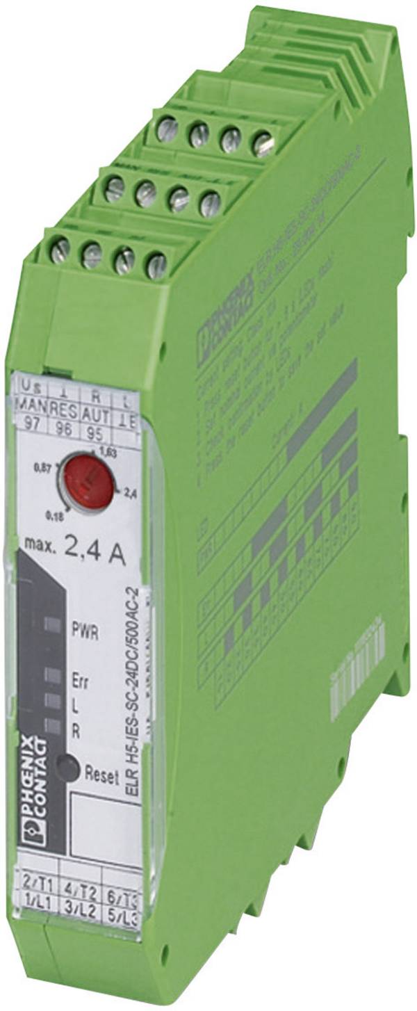 Phoenix Contact ELR H5-IES-SC- 24DC/500AC-2 Magnetic starter 24 V DC 2.4 A Compatible with (relay brand): Phoenix Contact 1 pc(s)