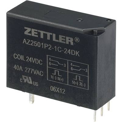 Zettler Electronics AZ2501P2-1C-24DK PCB relay 24 V DC 50 A 1 change-over 1 pc(s)-0