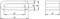 Technical drawing of two rectangular objects with rounded sides. Dimensions 'A', 'D', 'E', 'B' and 'C' are specified.