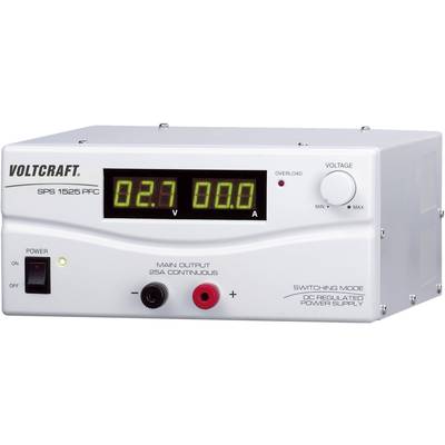 VOLTCRAFT SPS 1525 PFC Bench PSU (adjustable voltage)  3 - 15 V DC 2 - 25 A 375 W Remote  No. of outputs 1 x